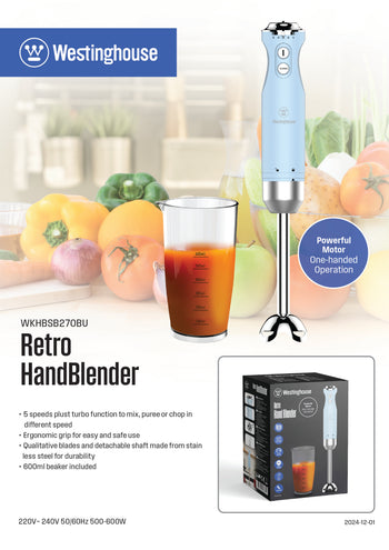 K -Retro Series Hand Blender - Blue