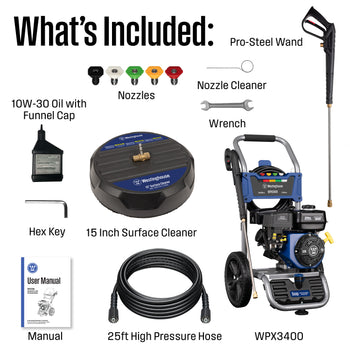 WPX3400SC Pressure Washer Kit