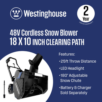 WSnow18T 48V Cordless Snow Blower  (Tool Only)