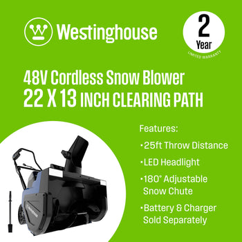 WSnow22T (Tool Only) 48V Cordless Snow Blower