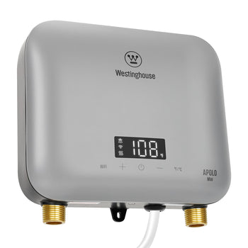 3.5KW Mini Electric Tankless Water Heater, Silver Gray