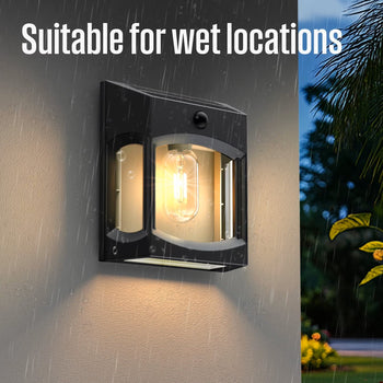 600 Lumen Solar Motion Activated Linkable Wall Light, 2pk