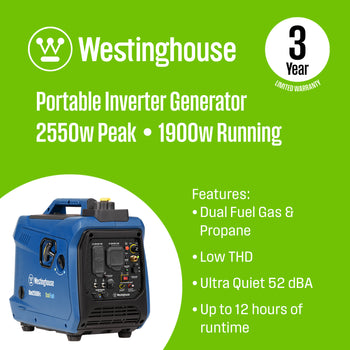 iGen2550DFc Inverter Generator - Dual Fuel with CO Sensor