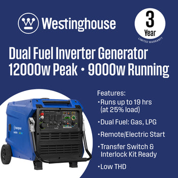 iGen12000DFc Inverter Generator - Dual Fuel with CO Sensor