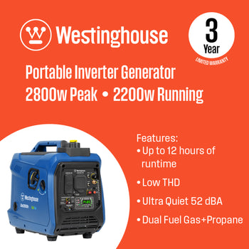iGen2800DFc Inverter Generator - Dual Fuel with CO Sensor