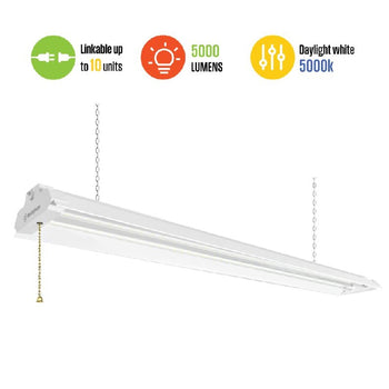 5000 Lumen LED Shop Light, 2 Pack