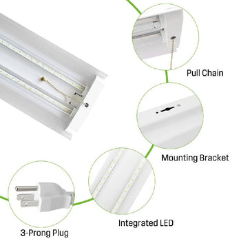 5000 Lumen LED Shop Light, 2 Pack