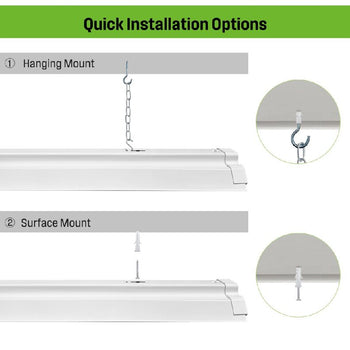 5000 Lumen LED Shop Light, 2 Pack