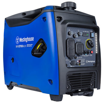Westinghouse | WH3700iXLTc inverter generator shown at an angle on a white background