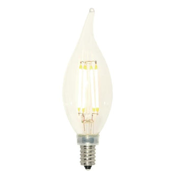 CA11 4-Watt (40-Watt Equivalent) Candelabra Base Clear Dimmable Filament LED Lamp
