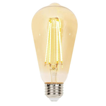 ST20 6.5-Watt (60-Watt Equivalent) Medium Base Amber Dimmable Filament LED Lamp