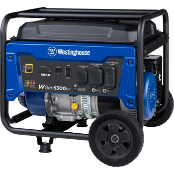 Westinghouse | WGen5300cv portable generator front right view shown on a white background