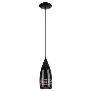 Percy One-Light Indoor Mini Pendant, Black Finish
