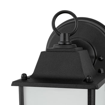 One-Light Dimmable LED Outdoor Wall Fixture, Textured Black Finish