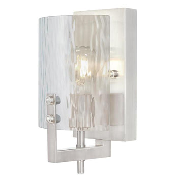 Enzo James One-Light Indoor Wall Fixture, Brushed Nickel Finish