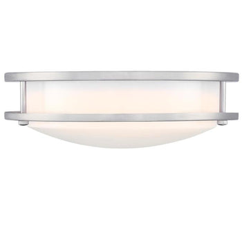 Lauderdale 11 Inch, 19 Watt LED Indoor Flush Mount Ceiling FixtureBrushed Nickel Finish with White Frosted Shade