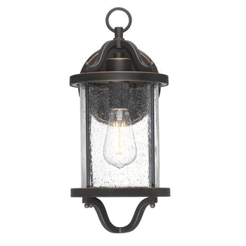 Isabelle One-Light Outdoor Wall Fixture, Oil Rubbed Bronze Finish with Highlights