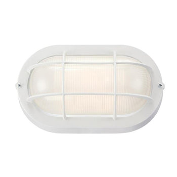 One-Light Dimmable LED Outdoor Wall Fixture, Textured White Finish