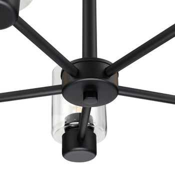 Sylvestre Five-Light Indoor Chandelier, Matte Black Finish