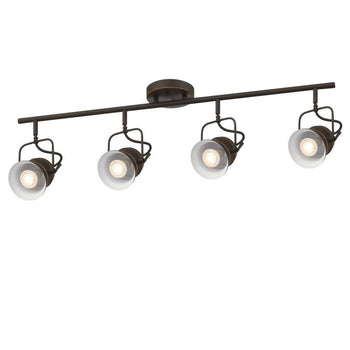 Boswell Four-Light Track Light Kit, Oil-Rubbed Bronze Finish with Highlights