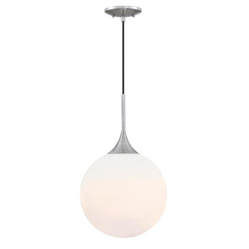Moretti One-Light LED Indoor Pendant, Brushed Nickel Finish