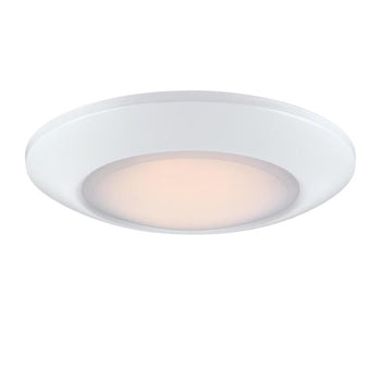 Makira 11-Inch 20-Watt Dimmable ENERGY STAR LED Indoor/Outdoor Flush Mount Ceiling Fixture with Color Temperature Selection, White Finish