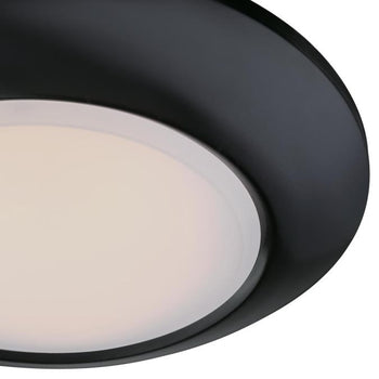 Makira 11-Inch 20-Watt Dimmable LED Indoor/Outdoor Flush Mount Ceiling Fixture with Color Temperature Selection, Black Finish