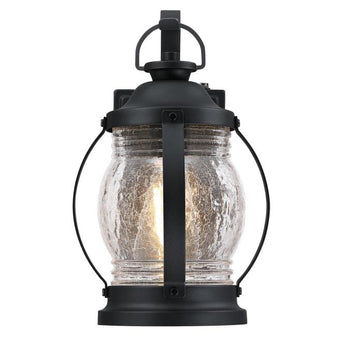 Canyon One-Light Outdoor Wall Fixture with Dusk-To-Dawn Sensor, Textured Black Finish