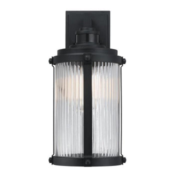 Armin One-Light Outdoor Wall Fixture with Motion Sensor, Textured Black Finish