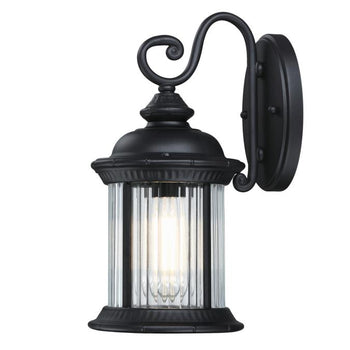 New Haven One-Light Outdoor Wall Fixture, Textured Black Finish