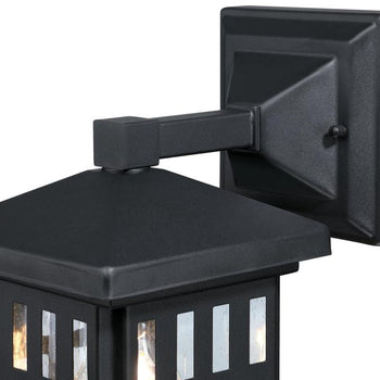 Burnham One-Light Outdoor Wall Fixture, Textured Black Finish