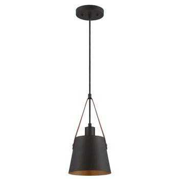 Pasco One-Light Indoor Mini Pendant, Black-Bronze Finish