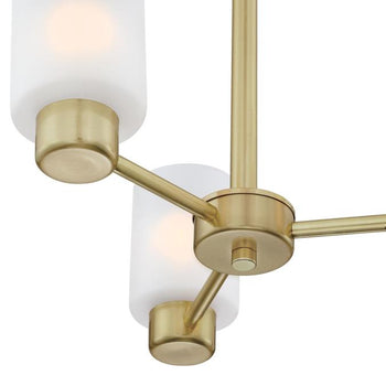 Sylvestre Three-Light Indoor Chandelier, Champagne Brass Finish