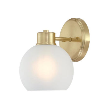 Dorney One-Light Wall Fixture, Champagne Brass Finish