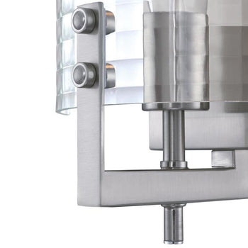 Enzo James One-Light Wall Fixture, Brushed Nickel Finish