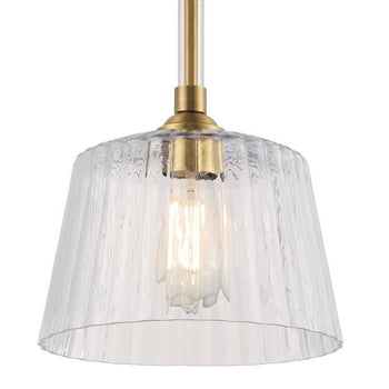 Aggie One-Light Indoor Pendant, Brushed Brass Finish