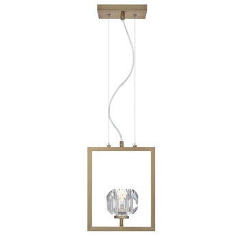 Zoa One-Light LED Indoor Pendant, Brushed Brass Finish