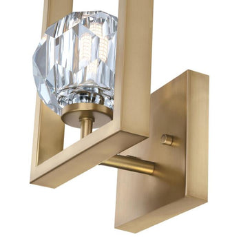 Zoa One-Light LED Indoor Wall Fixture, Brushed Brass Finish