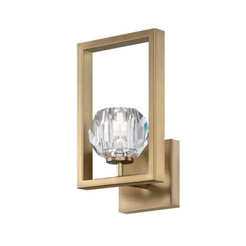 Zoa One-Light LED Indoor Wall Fixture, Brushed Brass Finish