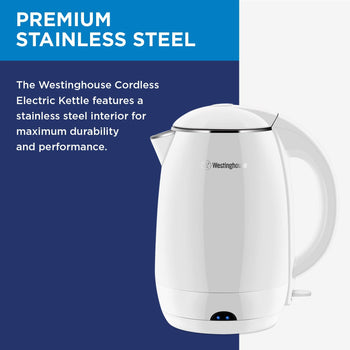 Electric Cordless Kettle - White