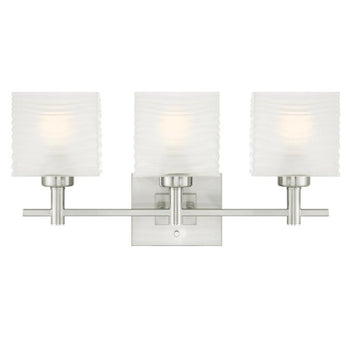 Alexander Three-Light Indoor Wall Fixture, Brushed Nickel Finish