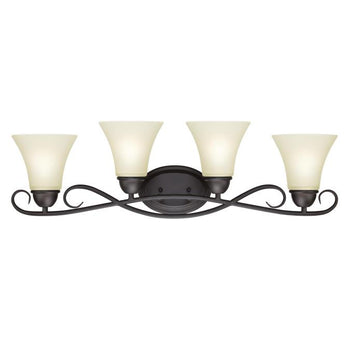 Dunmore Four-Light Indoor Wall Fixture, Oil Rubbed Bronze Finish