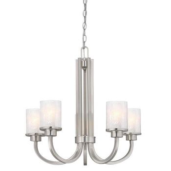 Ramsgate Five-Light Indoor Chandelier, Brushed Nickel Finish