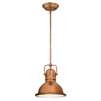 Boswell One-Light LED Indoor Mini Pendant, Washed Copper Finish