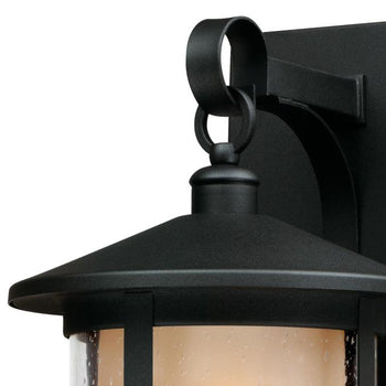 Albright One-Light Outdoor Medium Wall Lantern, Textured Black Finish