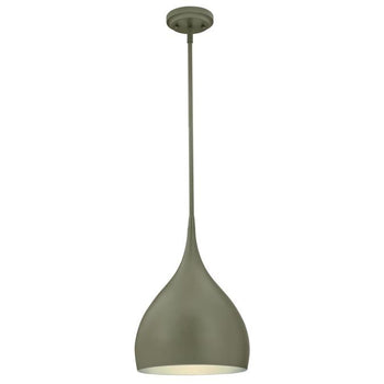 1-Light Matte Grey Finish Pendant