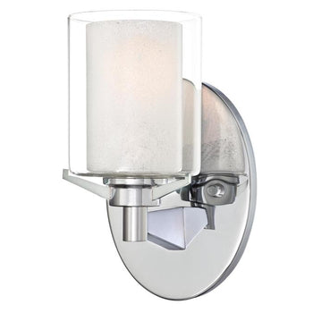 Glenford One-Light Indoor Wall Fixture, Chrome Finish