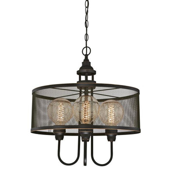 Walter Four-Light Indoor Chandelier, Oil Rubbed Bronze Finish with Highlights