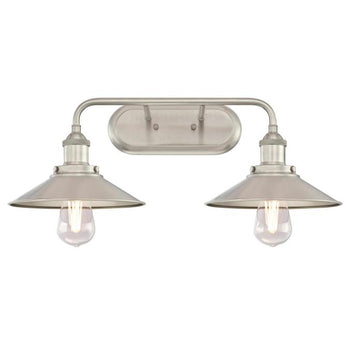 Maggie Two-Light Indoor Wall Fixture, Brushed Nickel Finish