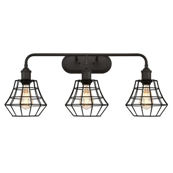 Nathaniel Three-Light Indoor Wall Fixture, Oil Rubbed Bronze Finish